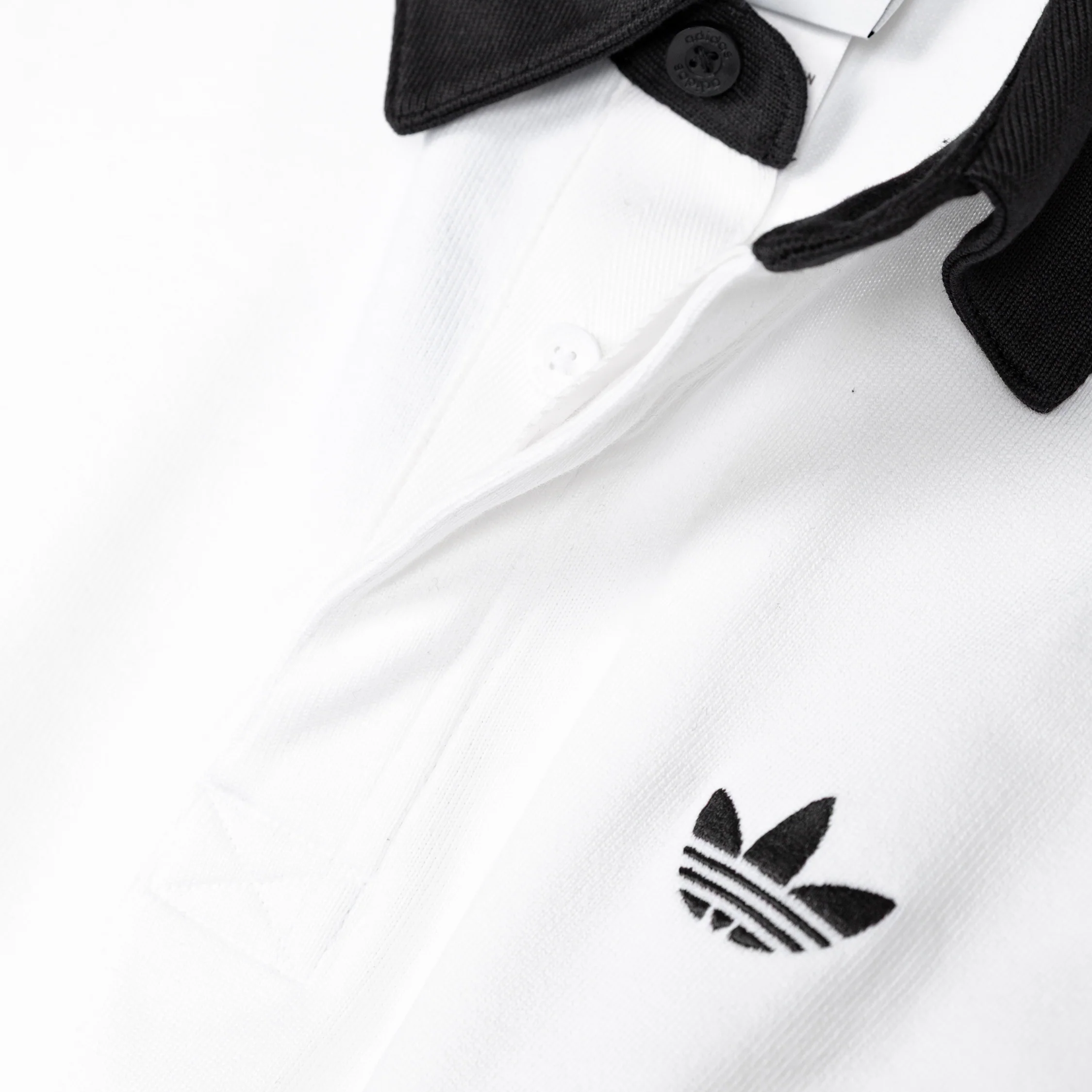 Adidas	Three Stripes Rugby Long Sleeve Polo Shirt - Image 3