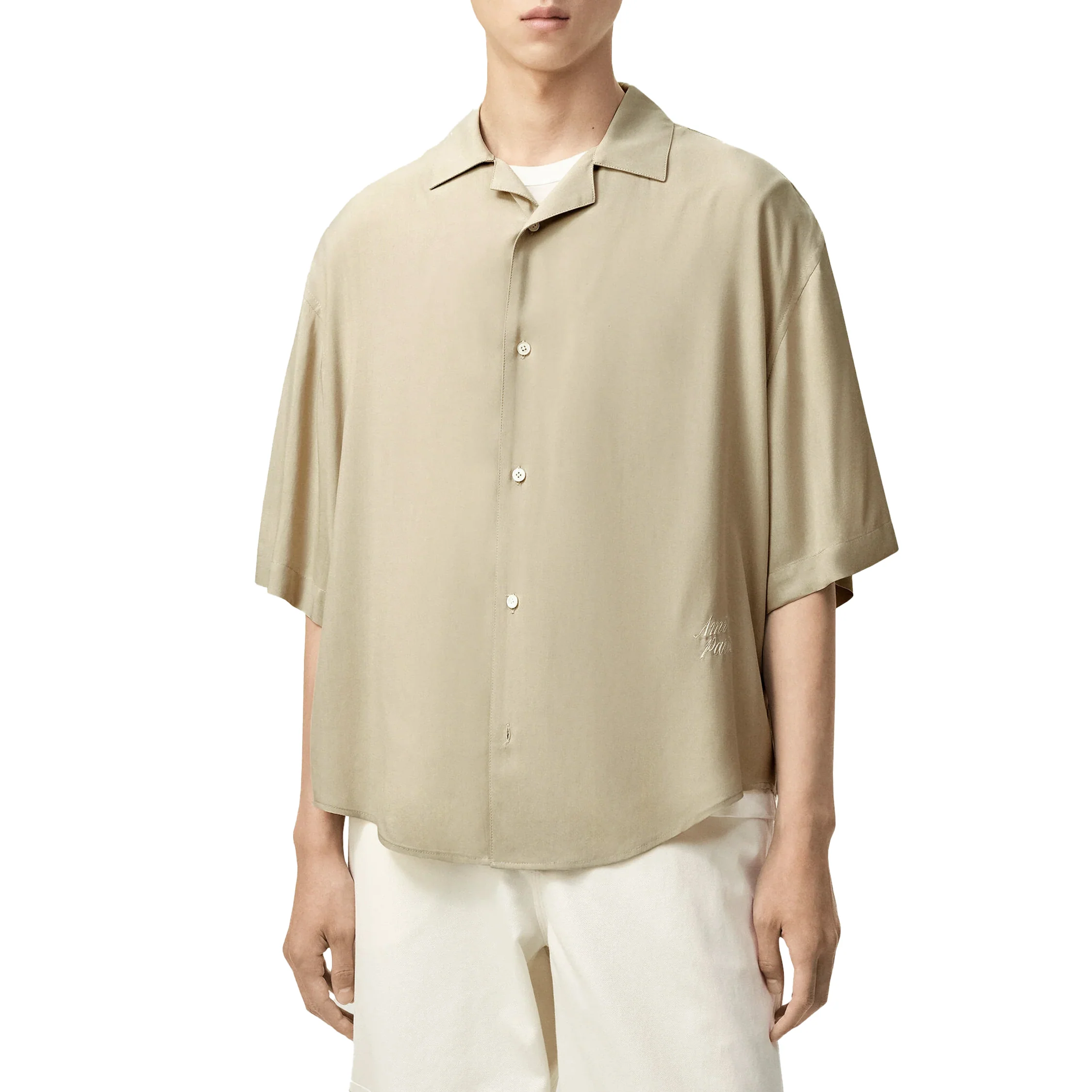 AMI Paris Embroidered Ami Paris Boxy Shirt - Image 3