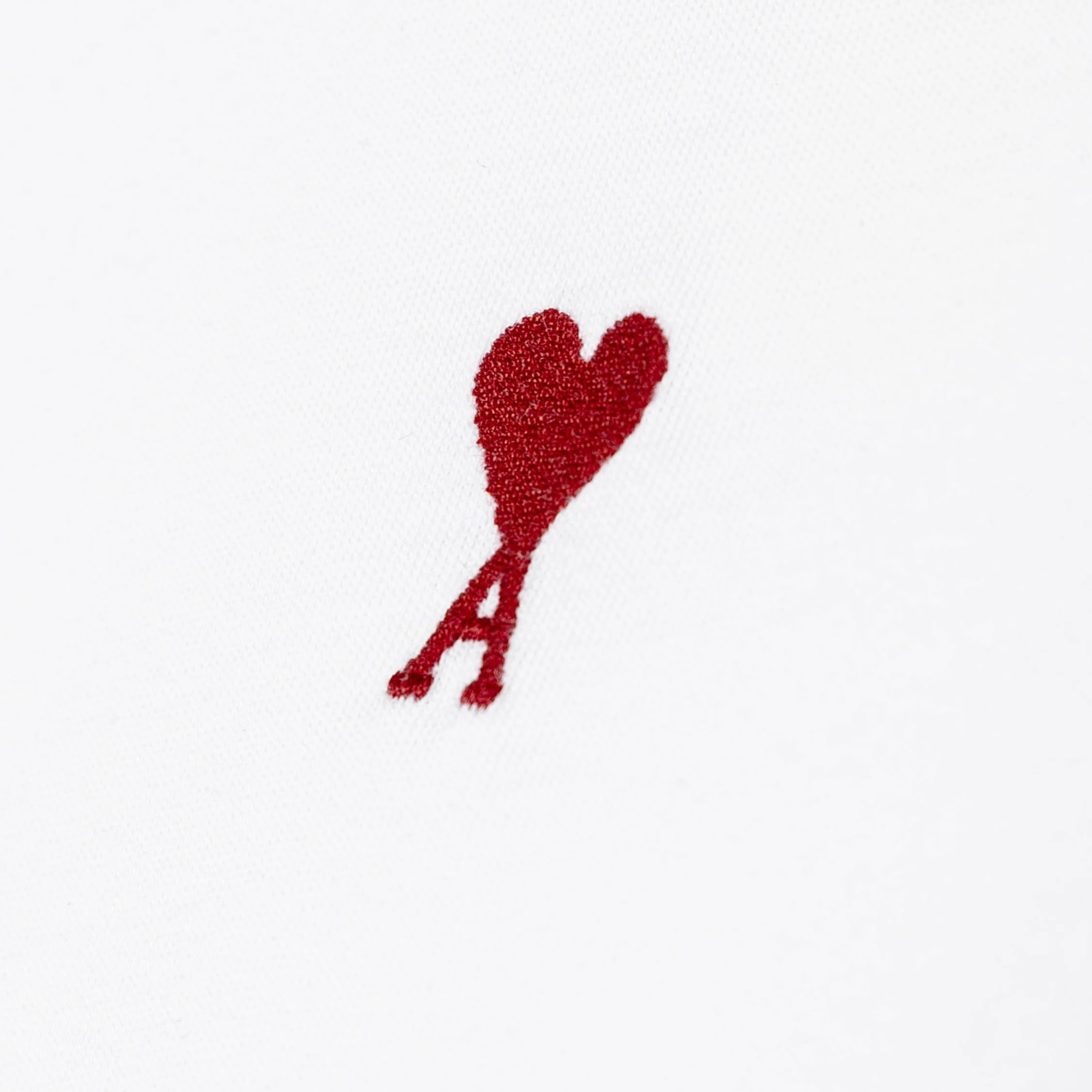 AMI Paris	Red Ami De Coeur T-Shirt - Image 3