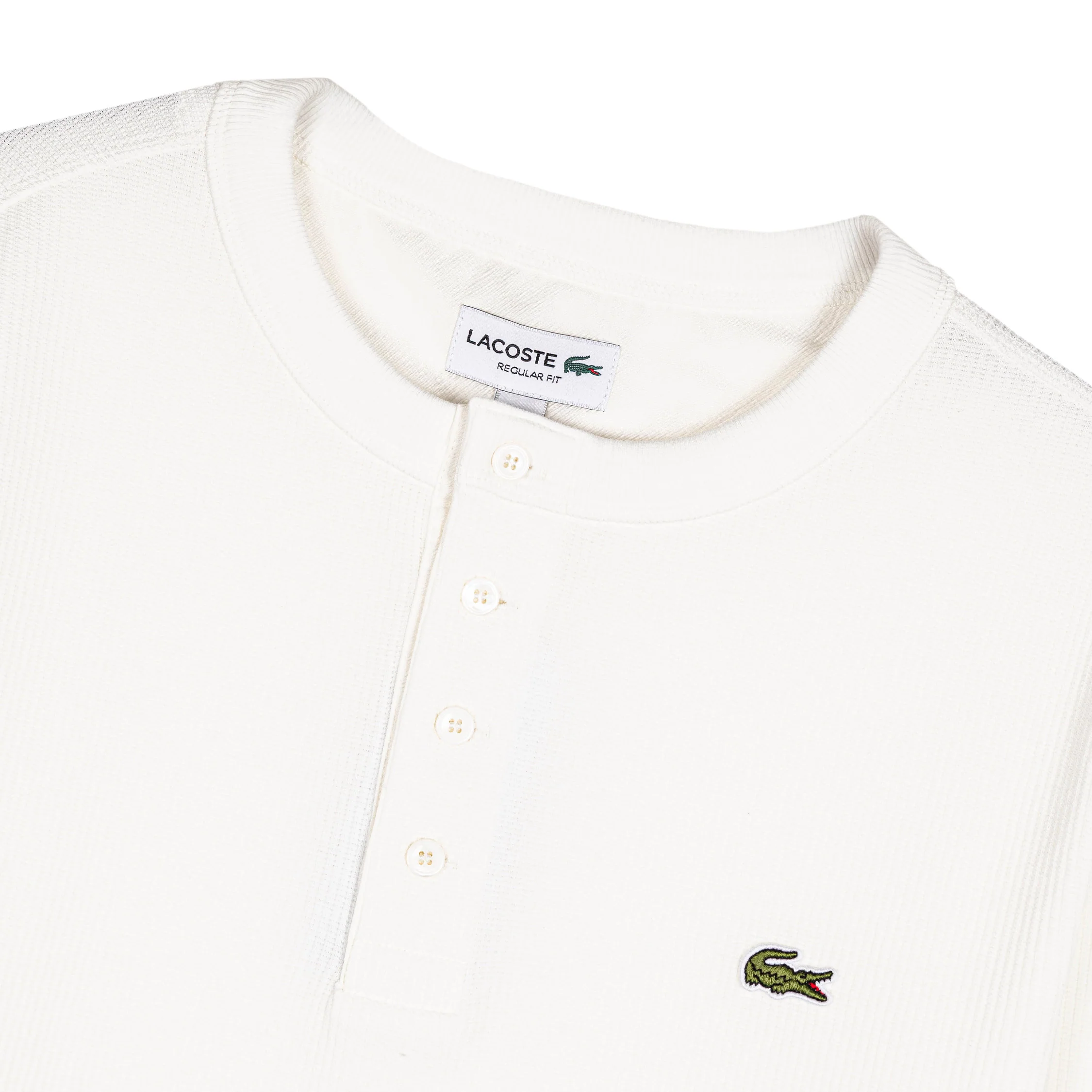 Lacoste Waffle Knit Henley T-Shirt - Image 2