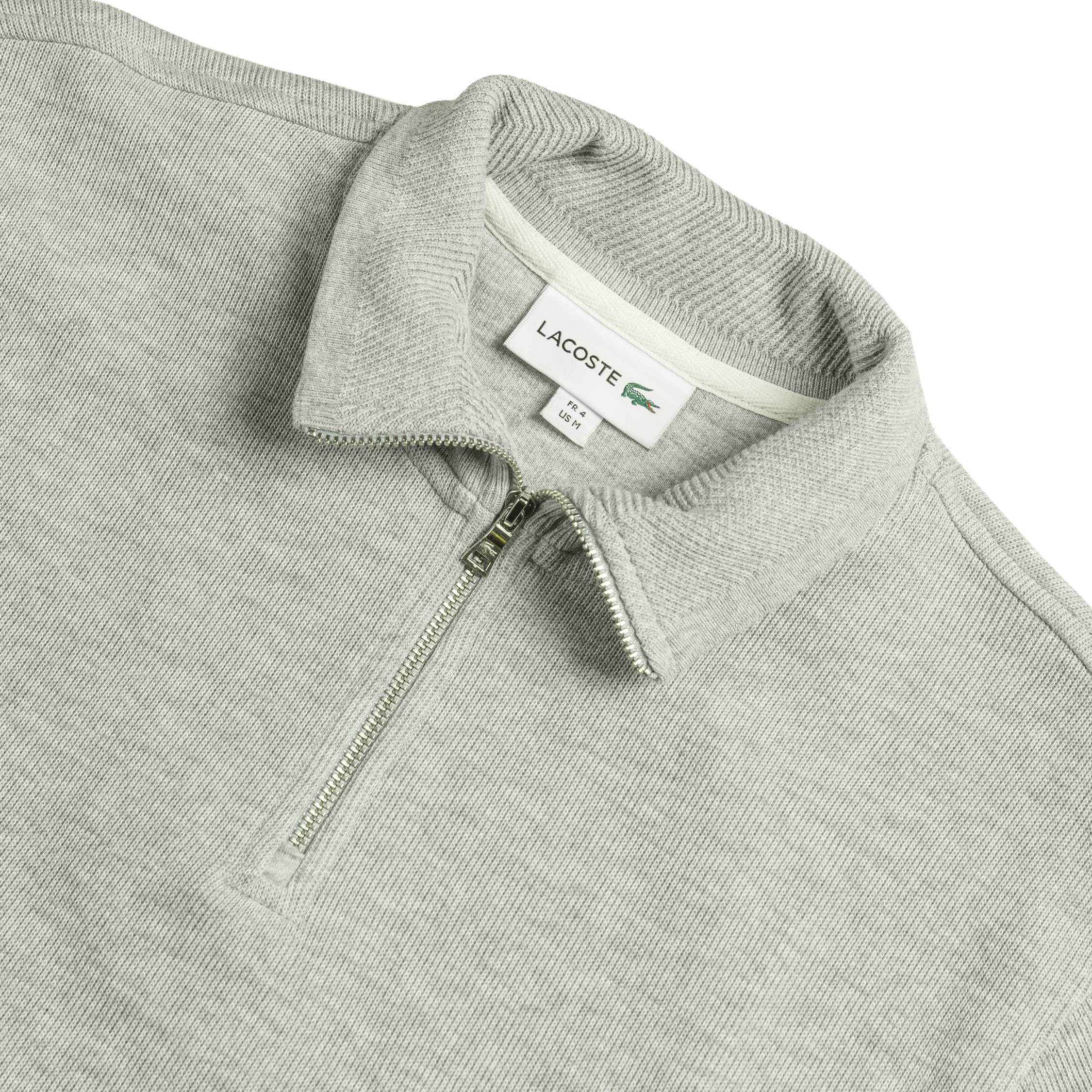 Lacoste Zippered Stand Up Collar Cotton Sweatshirt - Image 2