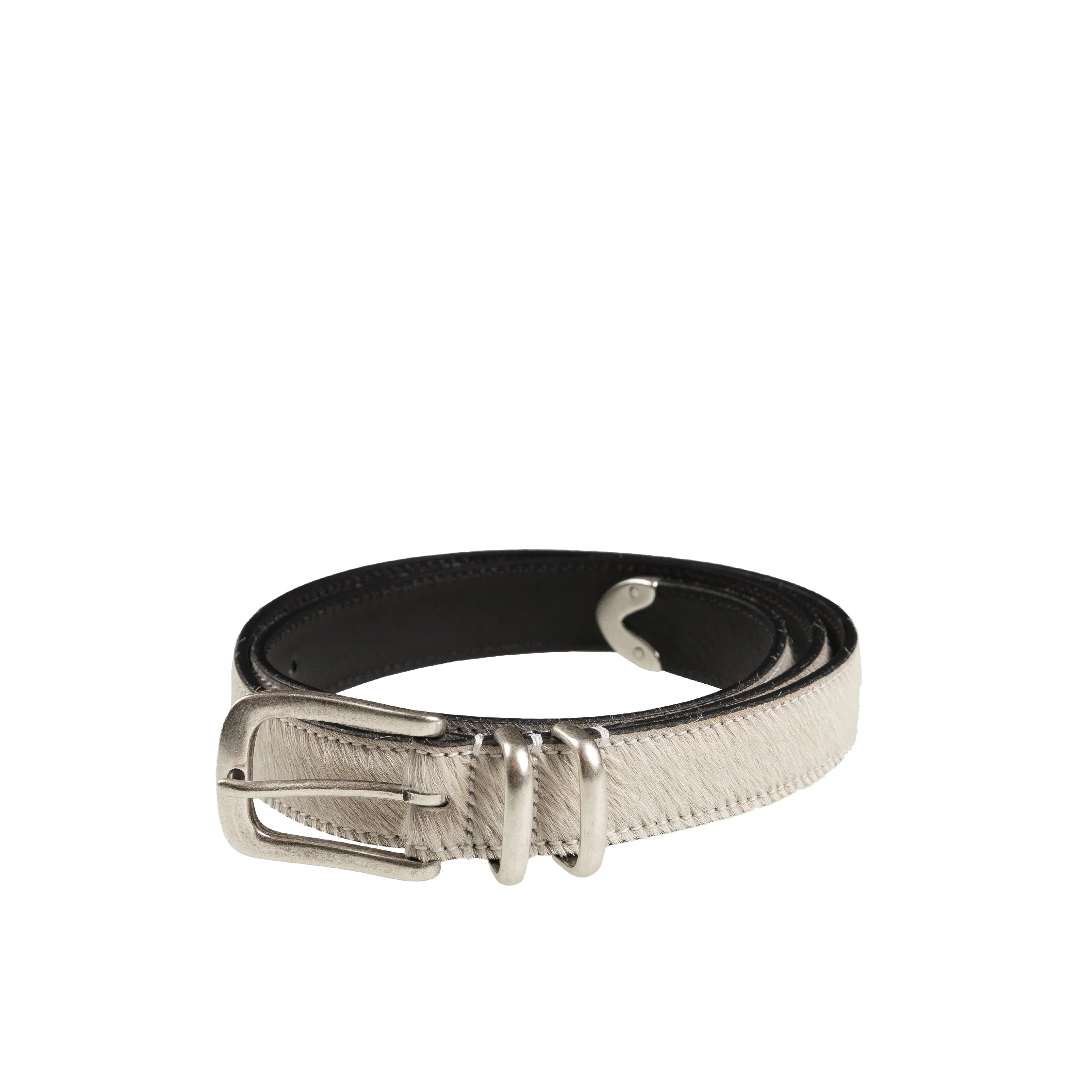 Molebo Refined Double Loop Ponyhair Belt