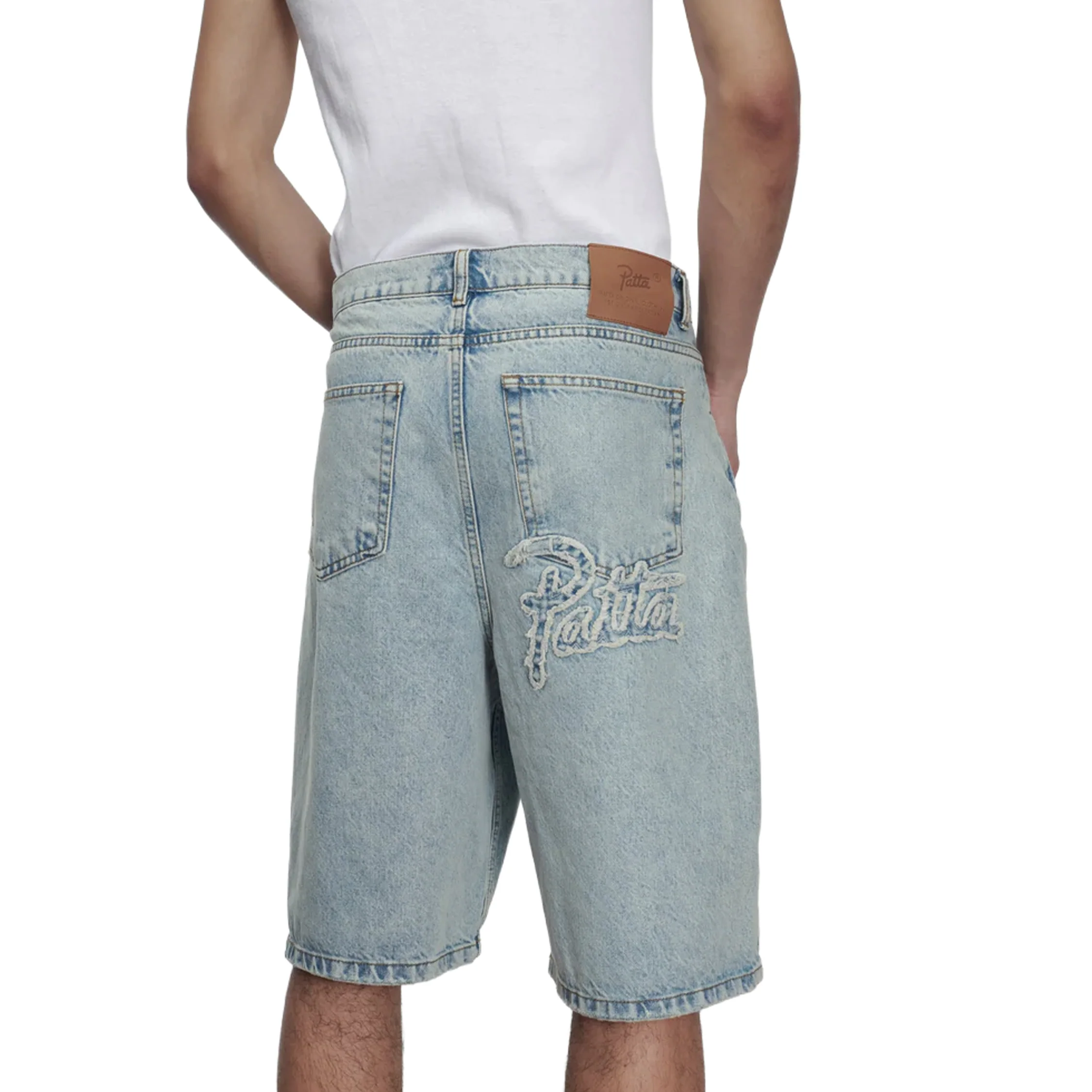 Patta Light Wash Denim Shorts - Image 5