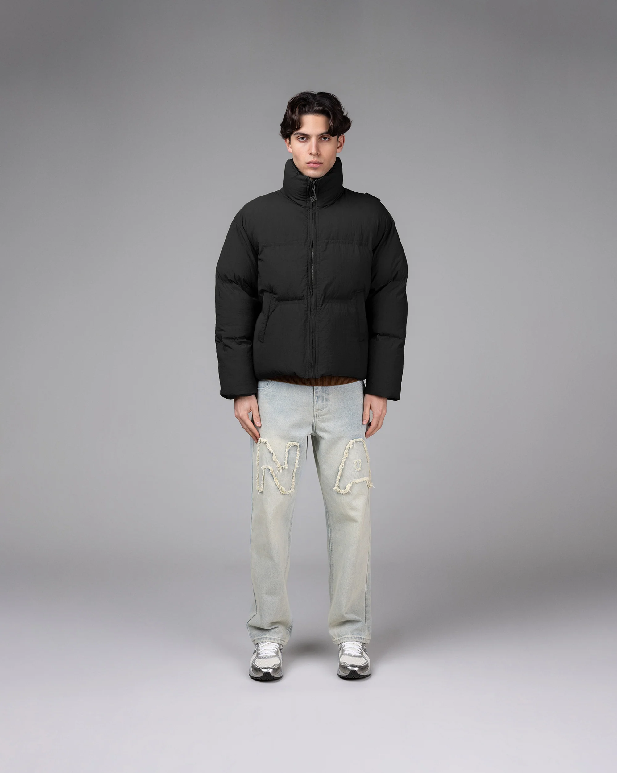 Perplex Puffer Jacket Obsidian - Image 3