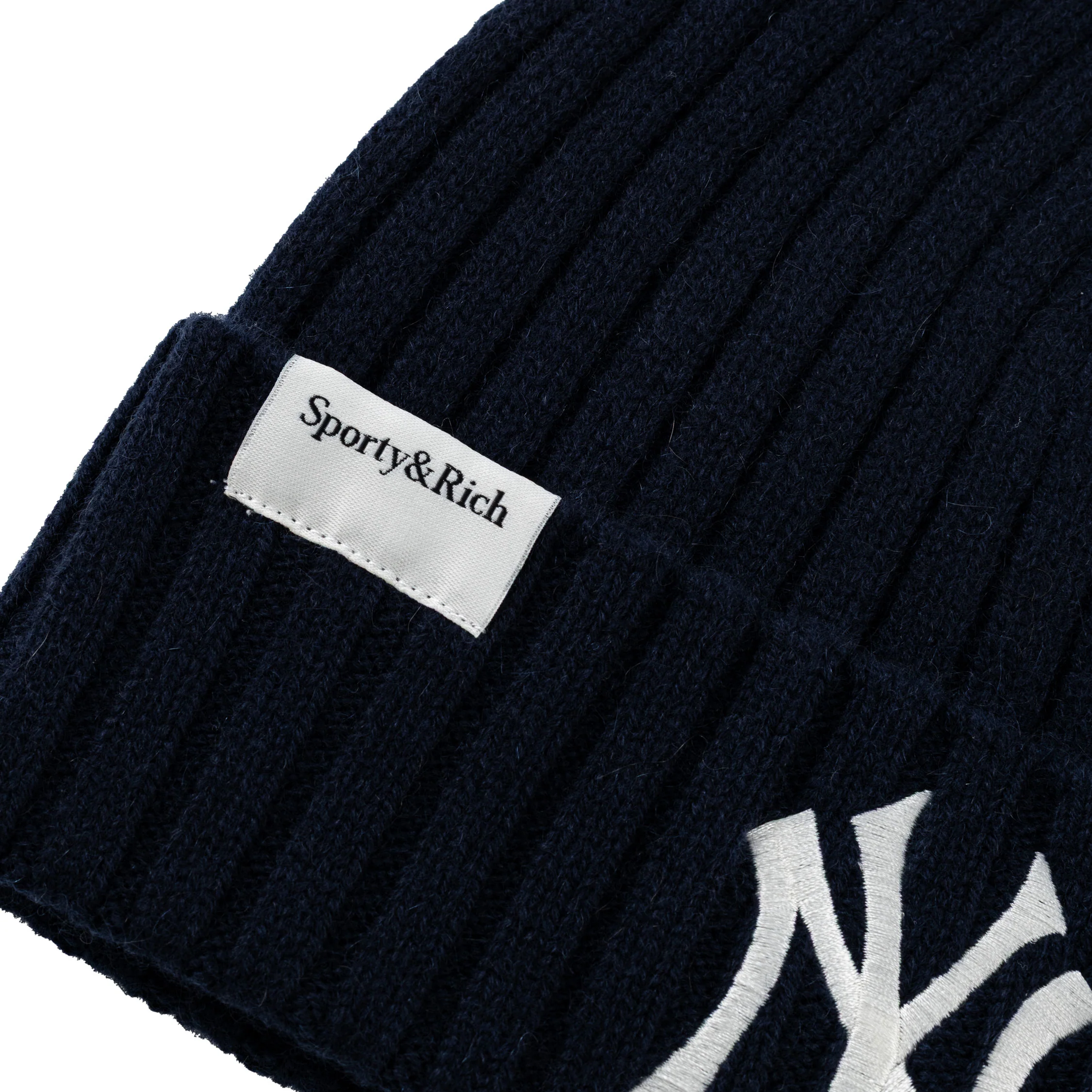 Sporty & Rich Heritage Yankees Serif Cashmere Beanie - Image 2