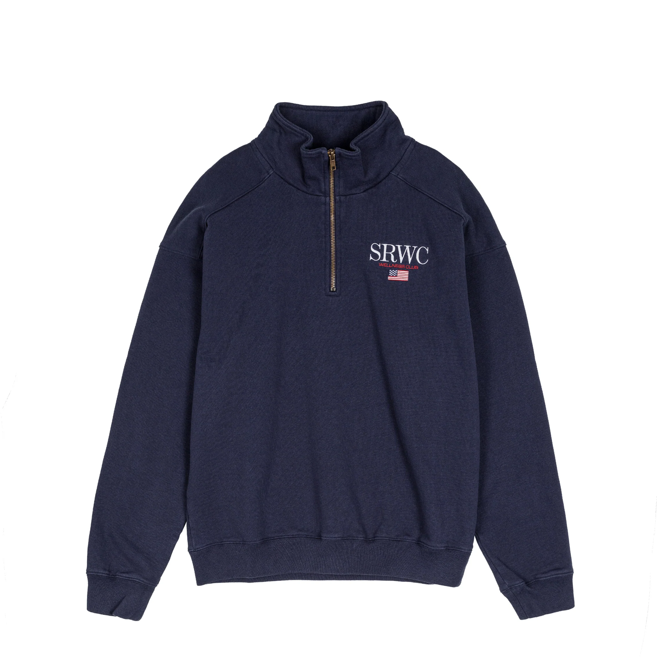 Sporty & Rich Nautical Embroidered Quarter Zip