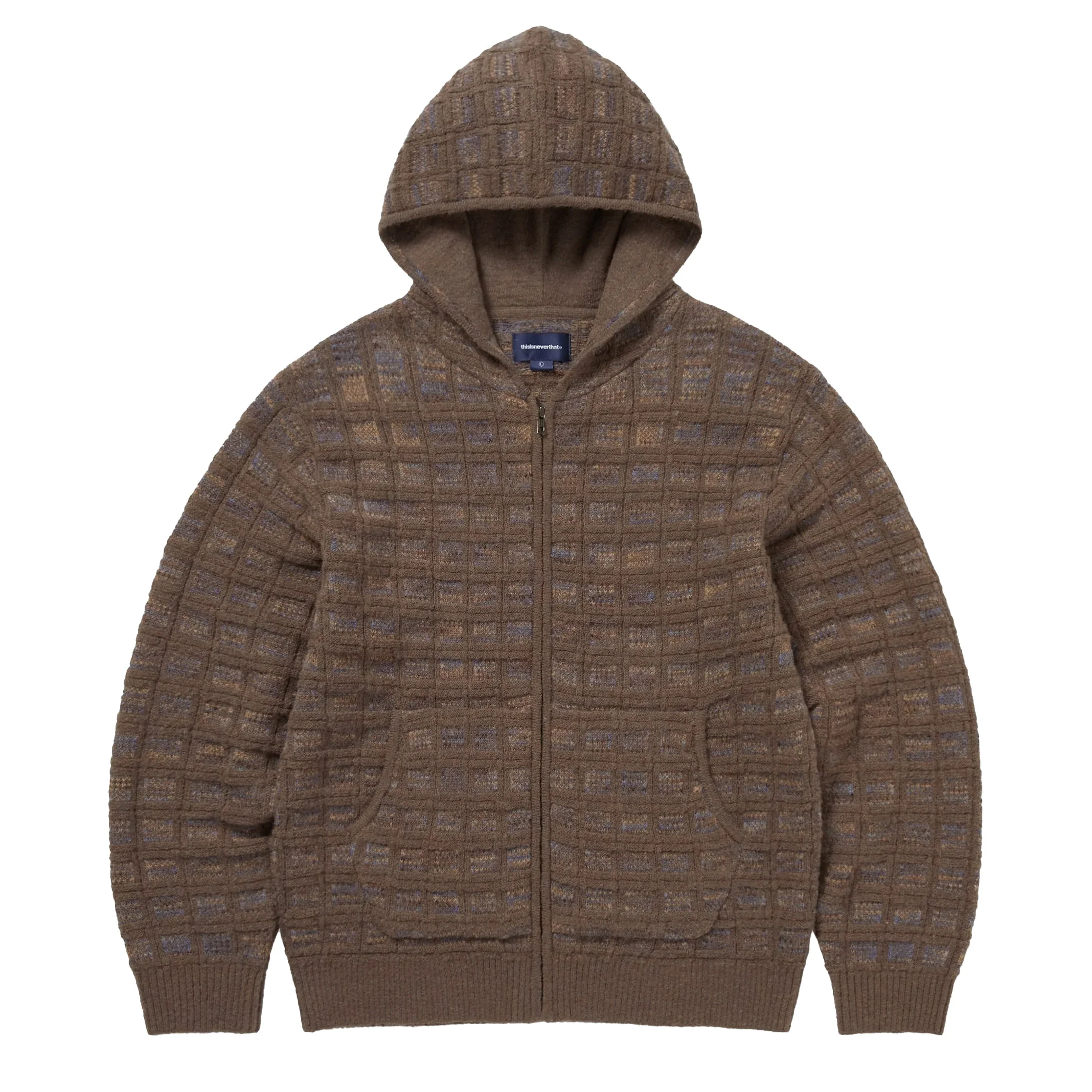 thisisneverthat	Textured Knit Zip Hoodie